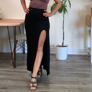 Brandy Melville Side Slit Maxi/Midi Skirt